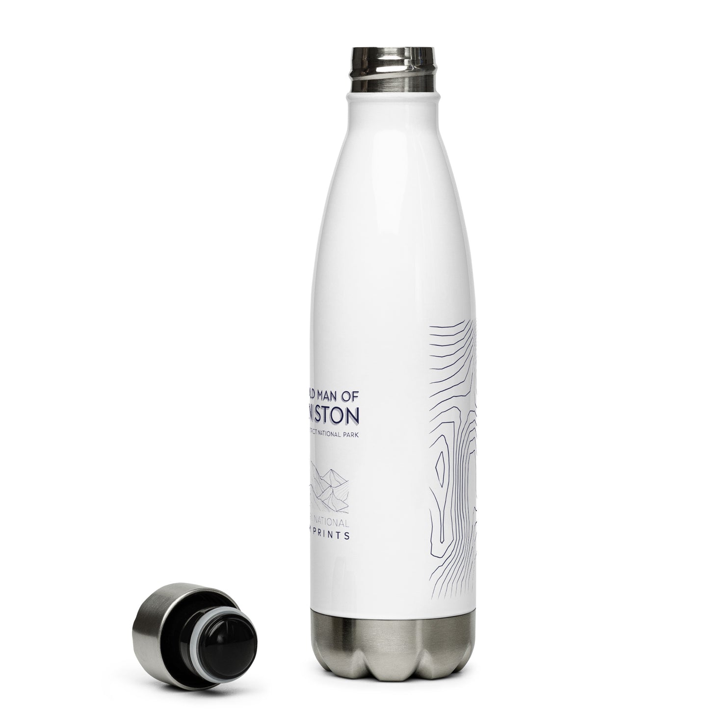 Coniston Old Man Sleek Hydration Stainless Steel Bottle - Minimalist Adventure Gear - Dark Blue