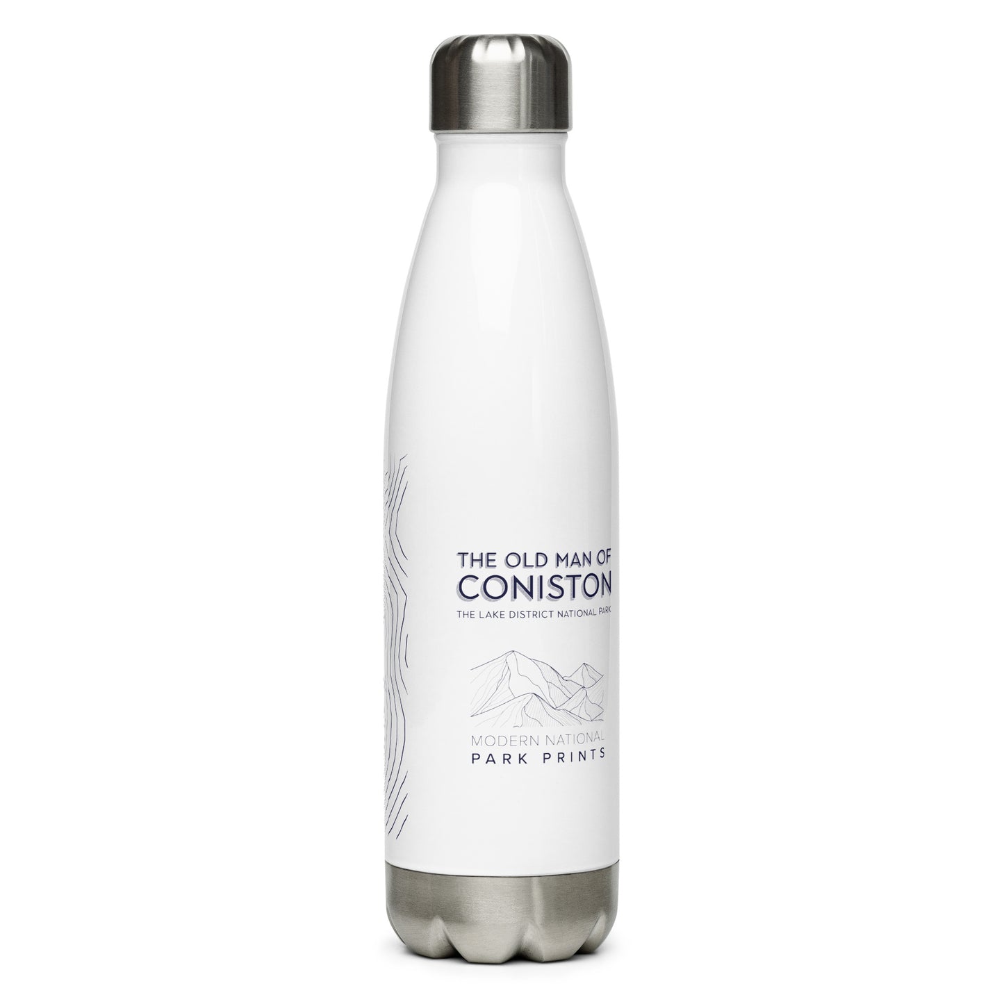 Coniston Old Man Sleek Hydration Stainless Steel Bottle - Minimalist Adventure Gear - Dark Blue