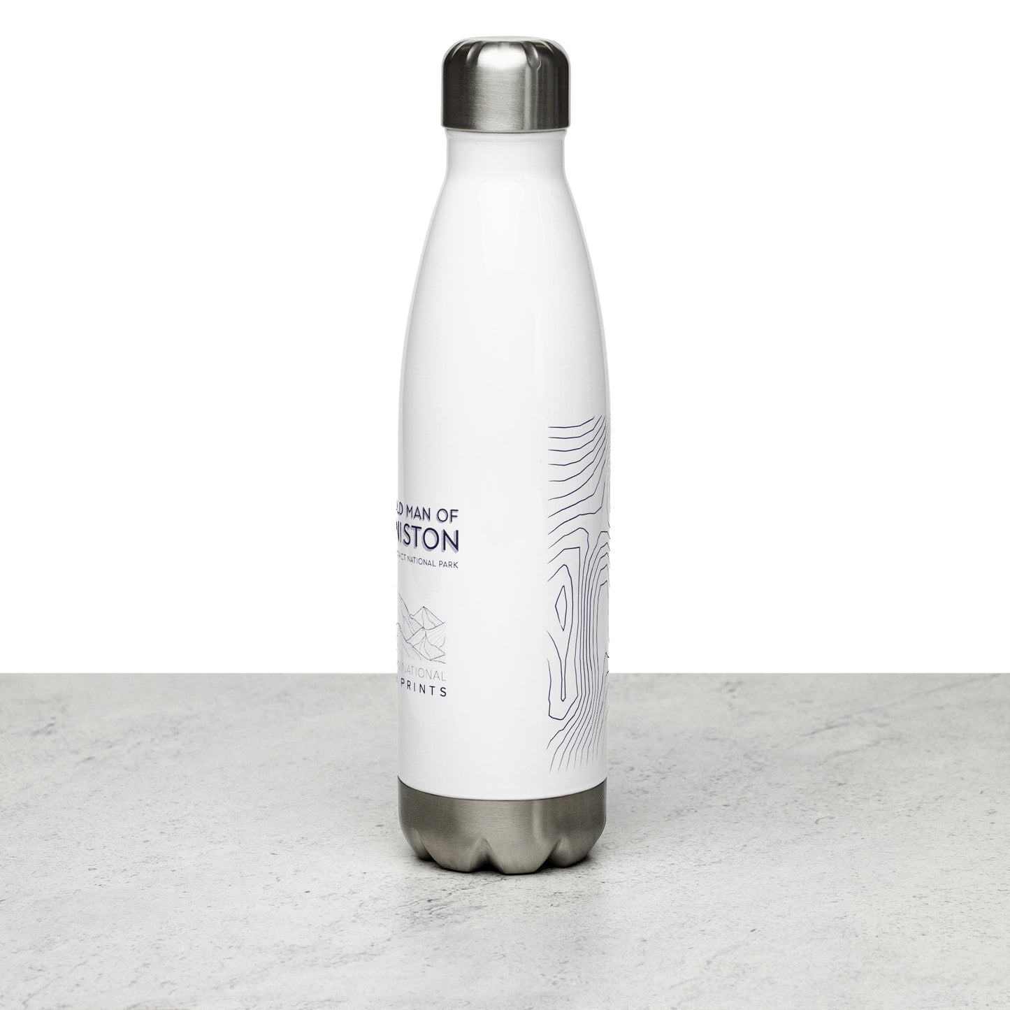 Coniston Old Man Sleek Hydration Stainless Steel Bottle - Minimalist Adventure Gear - Dark Blue