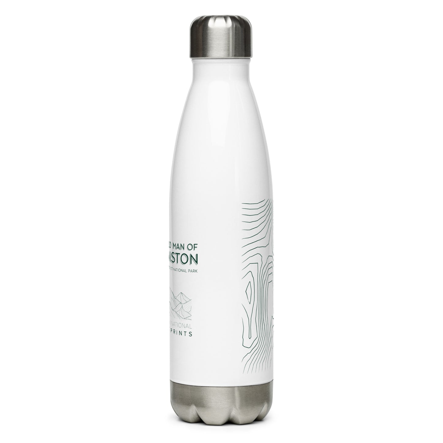 Coniston Old Man Sleek Hydration Stainless Steel Bottle - Minimalist Adventure Gear - Green