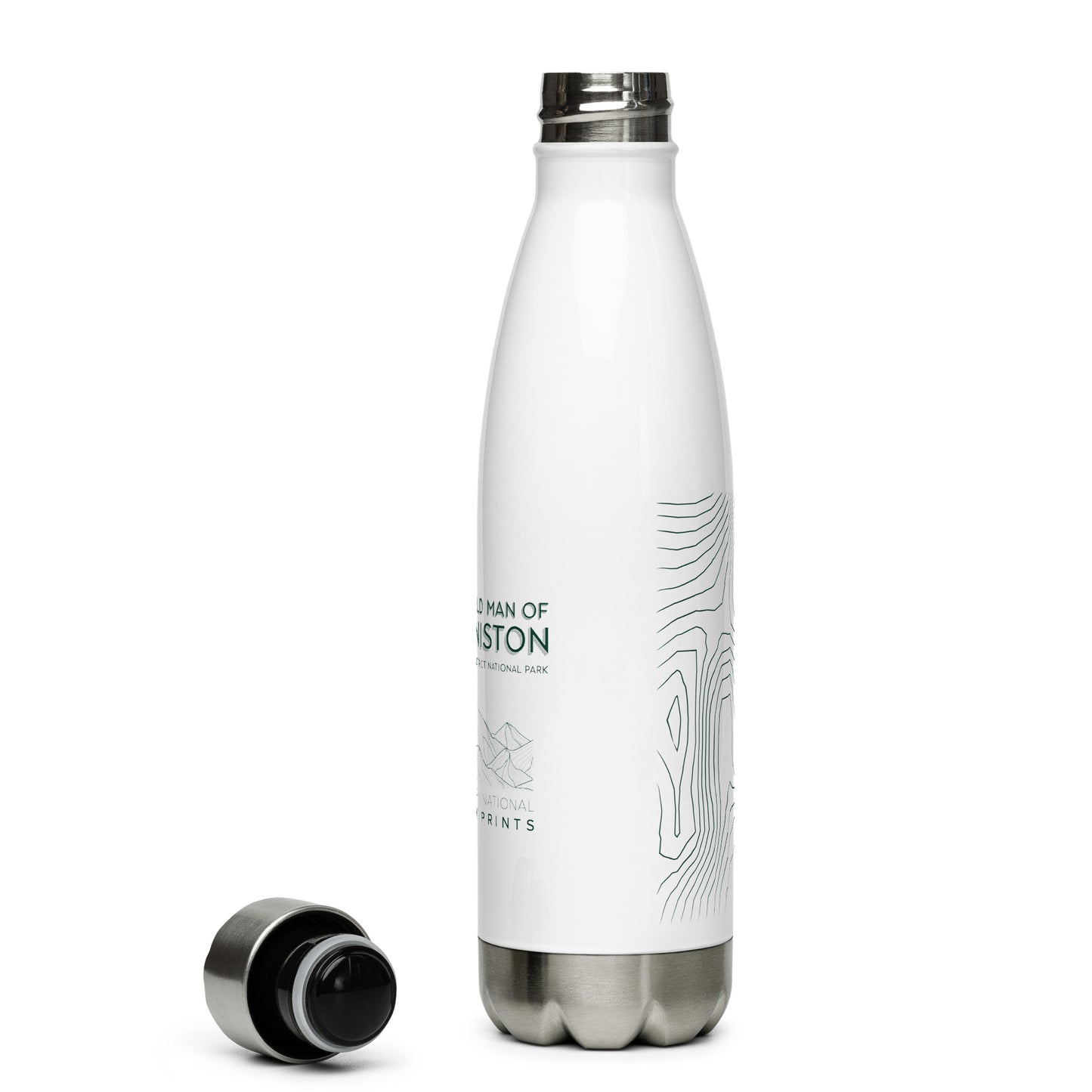 Coniston Old Man Sleek Hydration Stainless Steel Bottle - Minimalist Adventure Gear - Green