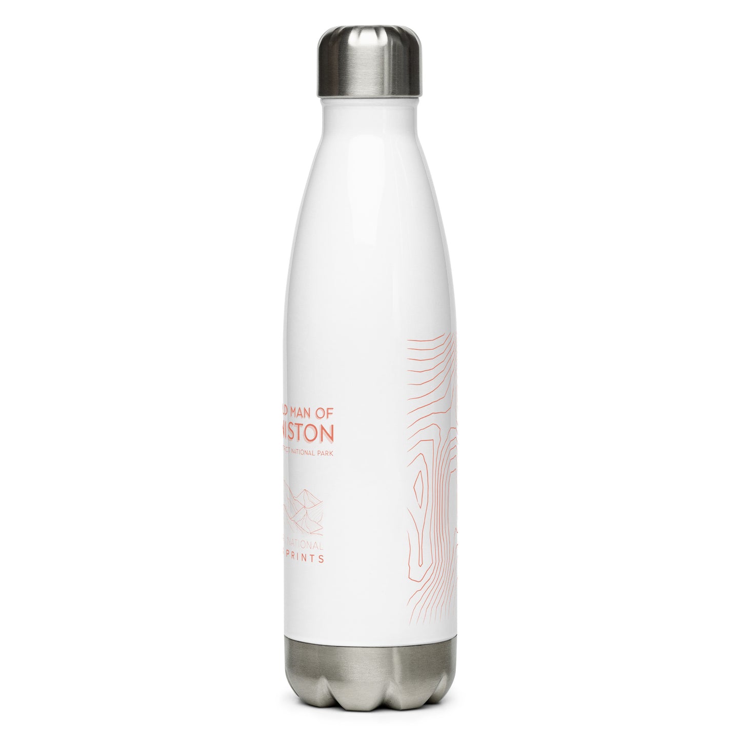 Coniston Old Man Sleek Hydration Stainless Steel Bottle - Minimalist Adventure Gear - Orange