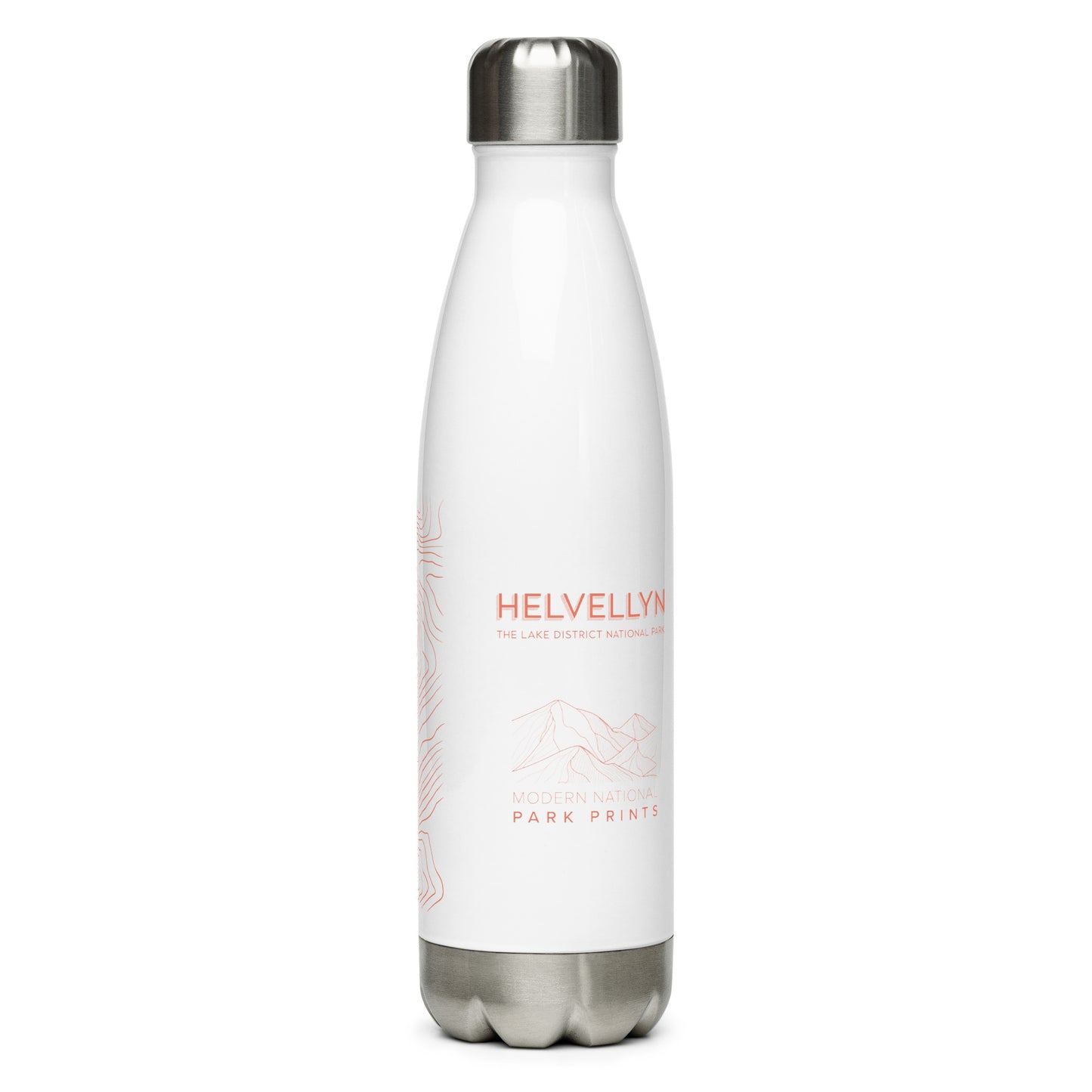 Helvellyn Sleek Hydration Stainless Steel Bottle - Minimalist Adventure Gear - Orange