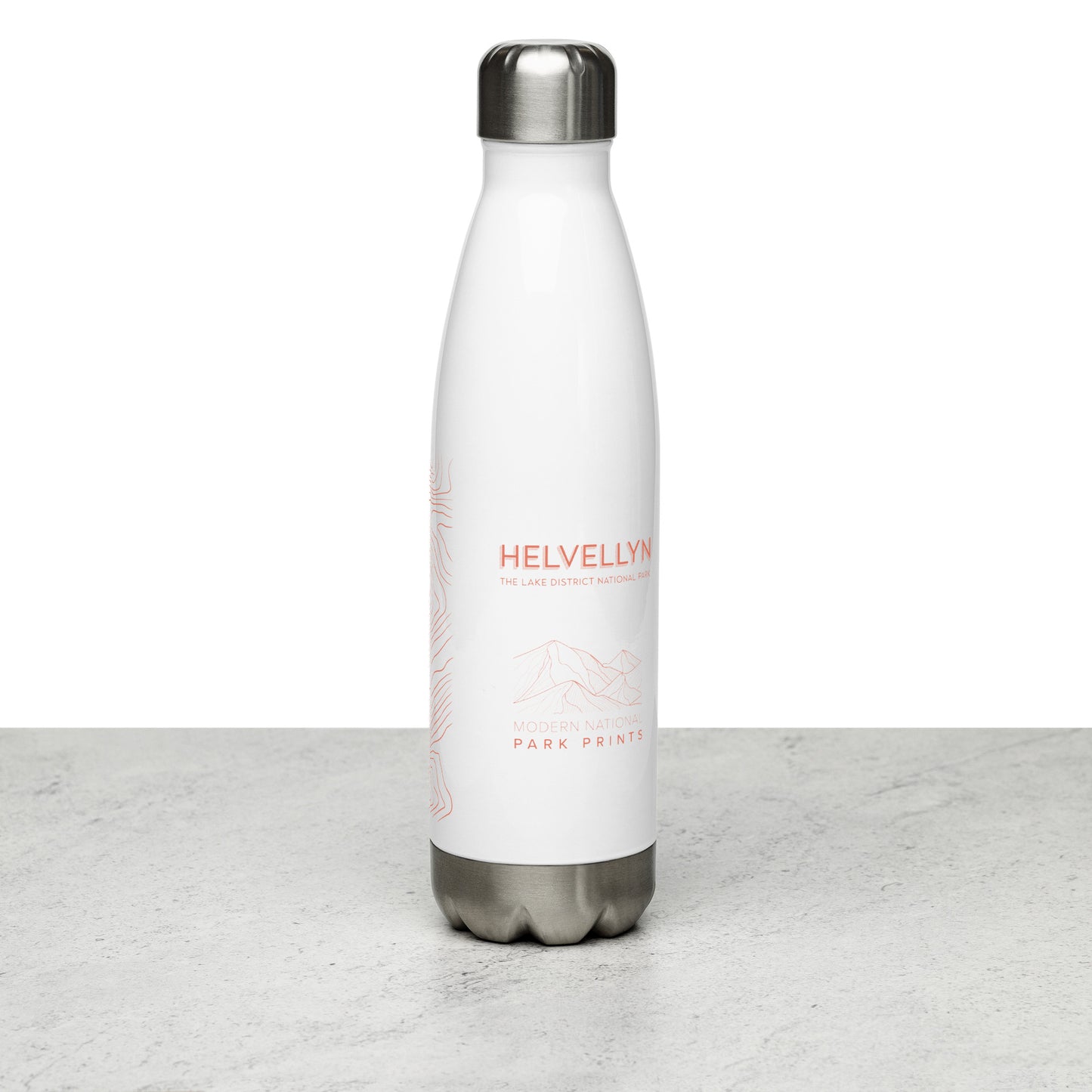 Helvellyn Sleek Hydration Stainless Steel Bottle - Minimalist Adventure Gear - Orange