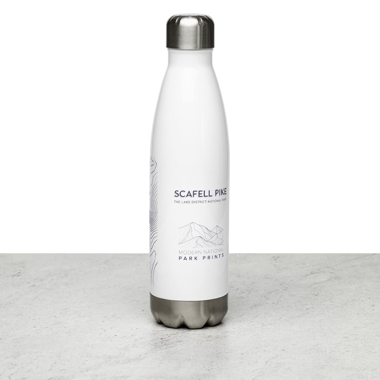 Scafell Pike Sleek Hydration Stainless Steel Bottle - Minimalist Adventure Gear - Dark Blue