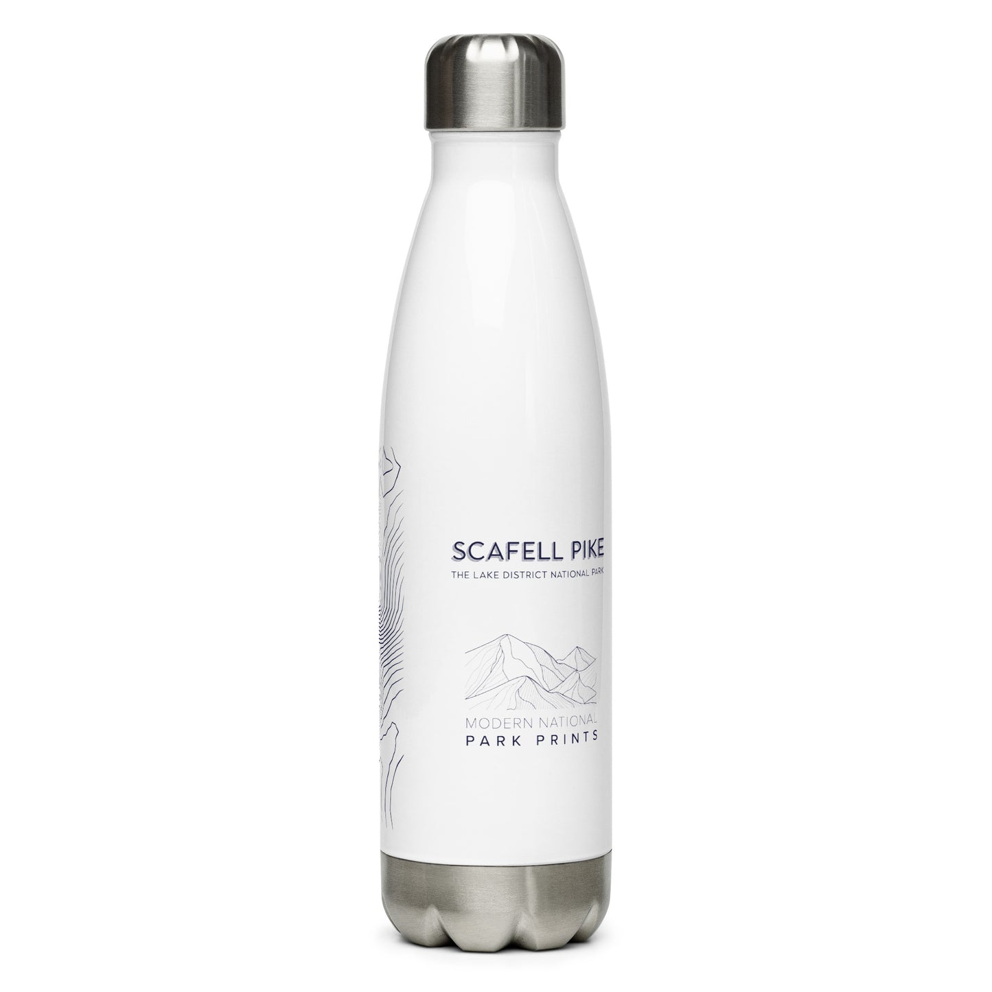 Scafell Pike Sleek Hydration Stainless Steel Bottle - Minimalist Adventure Gear - Dark Blue