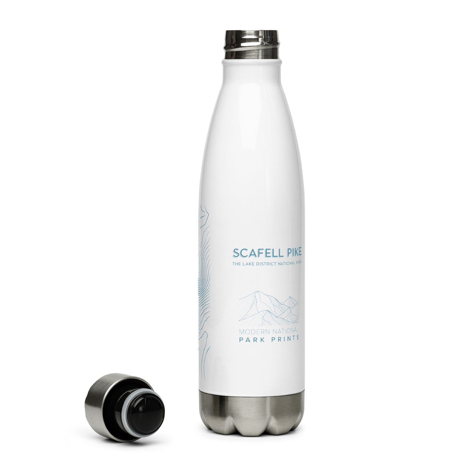 Scafell Pike Sleek Hydration Stainless Steel Bottle - Minimalist Adventure Gear - Light Blue